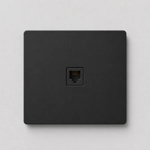 CONECTOR DE RED MONACO NEGRO MACROLED, RJ45