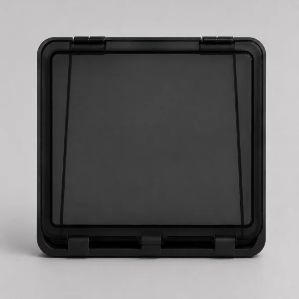 CAJA DE EXTERIOR MILAN NEGRO, RECTANGULAR, IP55, PROTECCION UV, MATERIAL PC