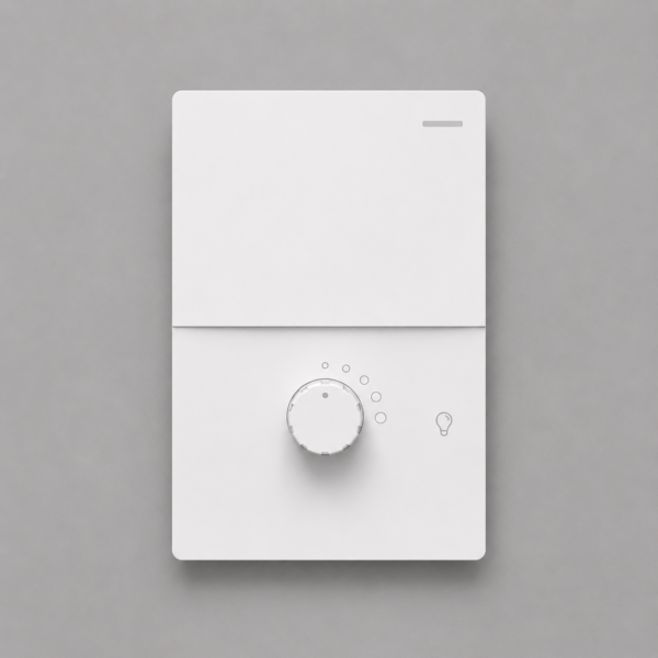 TECLA Y DIMMER LED MONACO BLANCO MACROLED, 1 CANAL, AC 250V, 10A MAX. 1 DIMMER, BASTIDOR METALICO