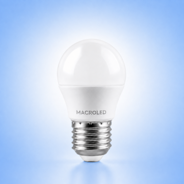BULBO G45 MACROLED 6W E27 AC180-240V FRIO 6500K