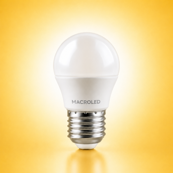 BULBO G45 MACROLED 6W E27 AC180-240V CALIDO 3000K