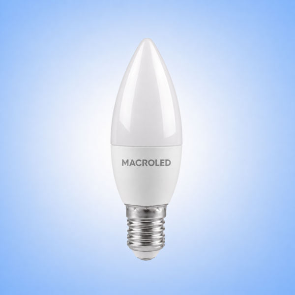 BULBO C37 MACROLED 6W E14 AC180-240V FRIO 6500K