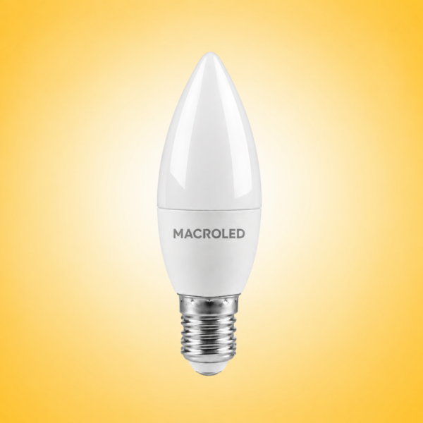 BULBO C37 MACROLED 6W E14 AC180-240V CALIDO 3000K