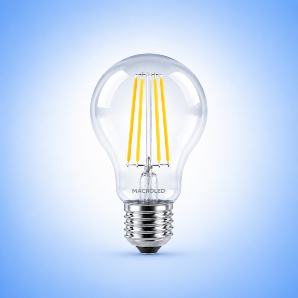 BULBO A60 FILAMENTO MACROLED 6W E27 AC180-265V FRIO 6000K