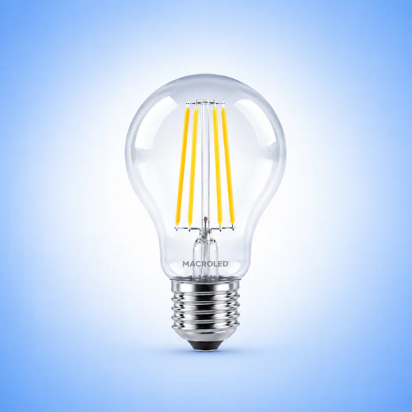 BULBO A60 FILAMENTO MACROLED 6W E27 AC180-265V FRIO 6000K