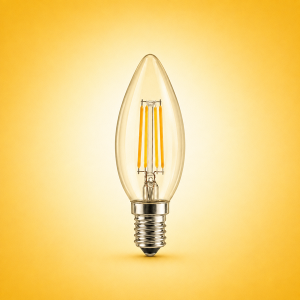 BULBO C37 FILAMENTO MACROLED 4W E14 AC180-265V CALIDO 2700K