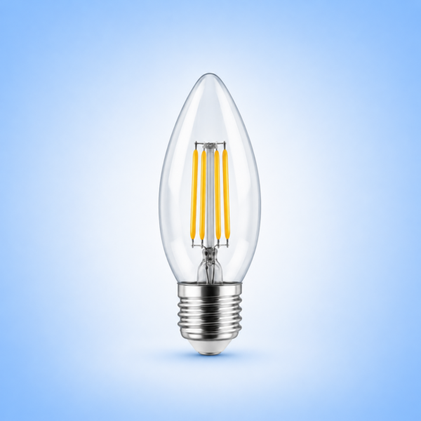 BULBO C37 FILAMENTO MACROLED 4W E27 AC180-265V FRIO 6000K