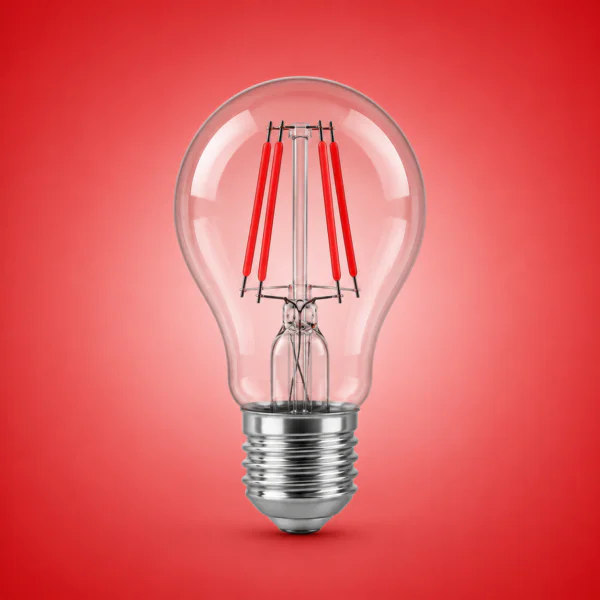 BULBO A60 FILAMENTO MACROLED 4W E27 AC180-265V ROJO