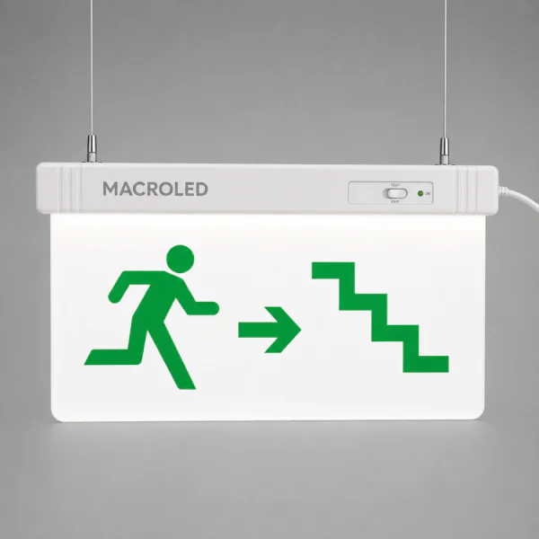 CARTEL DE SALIDA DE EMERGENCIA LUMINOSO (HOMBRE ESCALERA)