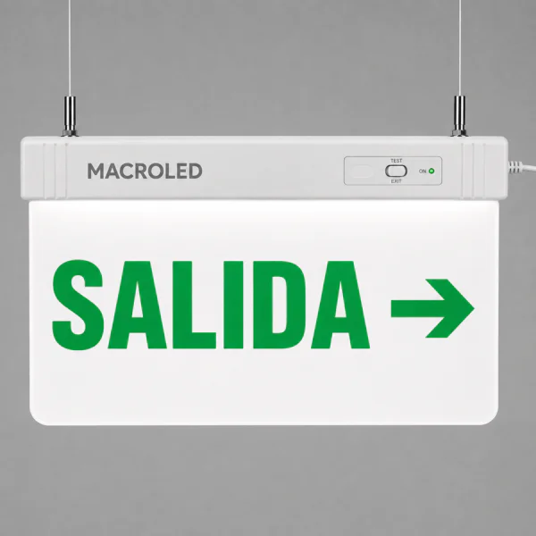 CARTEL DE SALIDA DE EMERGENCIA LUMINOSO (SALIDA DERECHA)