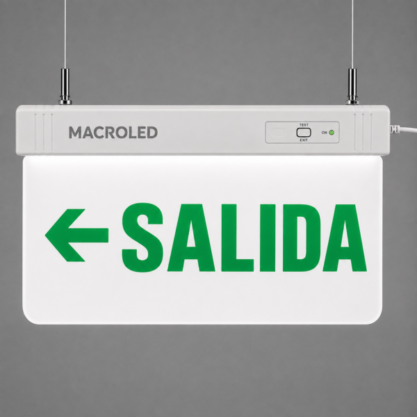CARTEL DE SALIDA DE EMERGENCIA LUMINOSO (SALIDA IZQUIERDA)