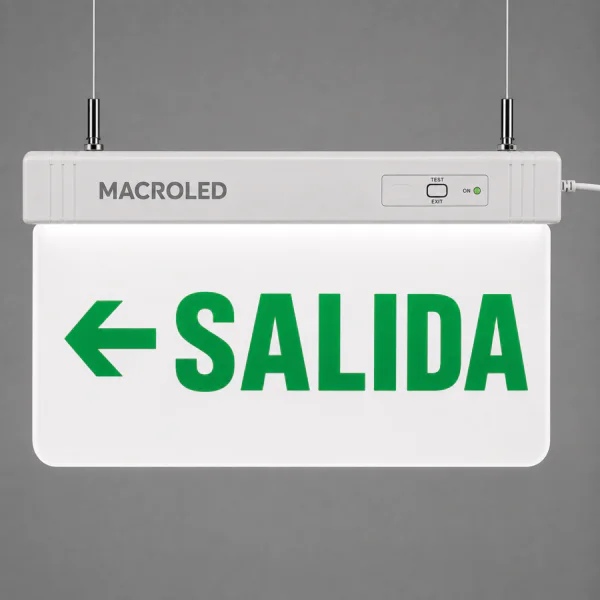 CARTEL DE SALIDA DE EMERGENCIA LUMINOSO (SALIDA IZQUIERDA)