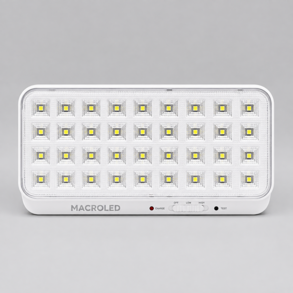 LUZ DE EMERGENCIA 30 LEDS SMD AC100-240V 50-60HZ 8 HORAS BLANCO FRIO 6500K
