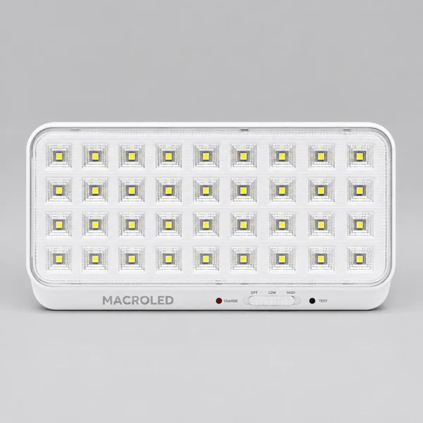 LUZ DE EMERGENCIA 30 LEDS SMD AC100-240V 50-60HZ 8 HORAS BLANCO FRIO 6500K