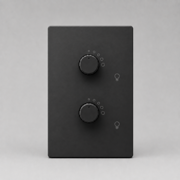 DIMMER LED DOBLE MONACO NEGRO MACROLED