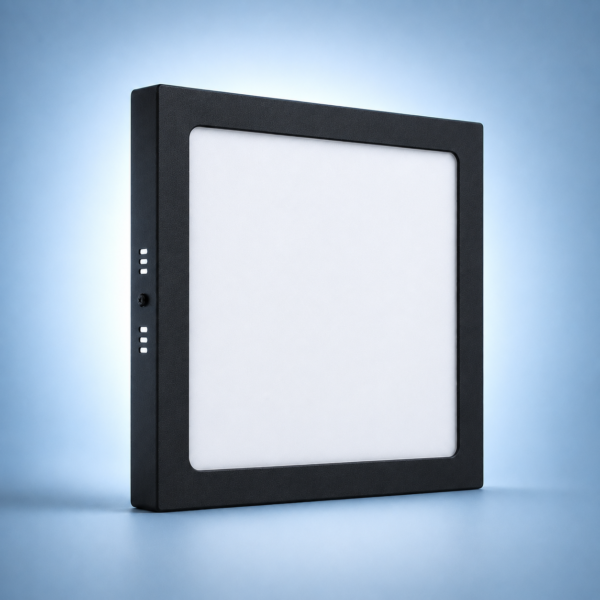 PANEL PLAFON CUADRADO NEGRO MACROLED 18W AC85-265V FRIO 6000K