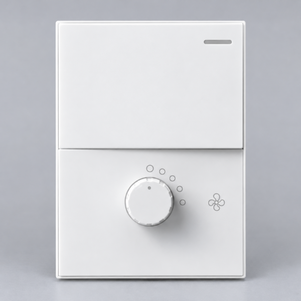TECLA Y DIMMER PARA VENTILADOR MONACO BLANCO MACROLED, 1 CANAL, AC 250V, 10A MAX. 1 DIMMER, BASTIDOR