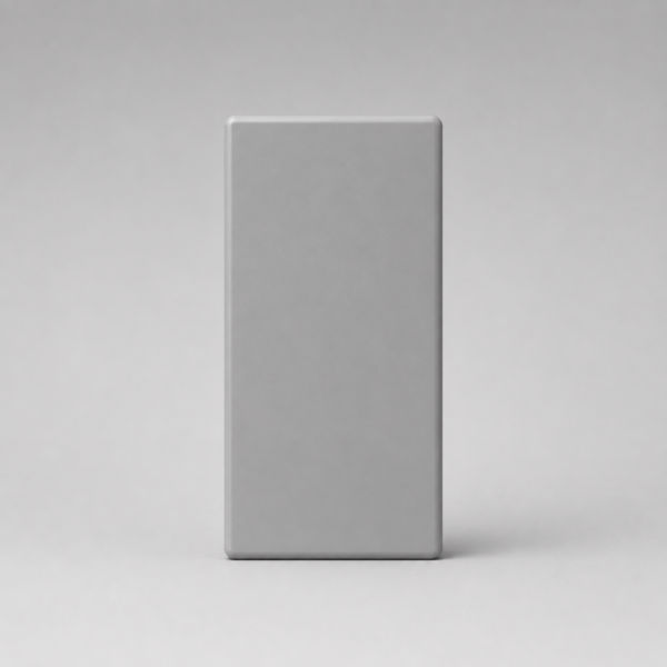 TAPA CIEGA PARA BASTIDOR RECTANGULAR MONACO MACROLED, COLOR GRIS