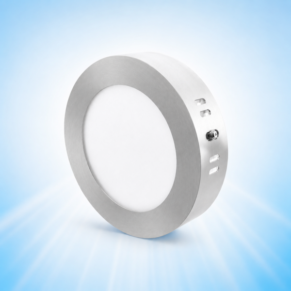 PANEL PLAFON CIRCULAR PLATEADO MACROLED 6W AC85-265V FRIO 6000K