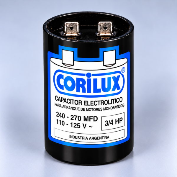 CORILUX (CAP108) CAPACITOR 240 - 270 MFD. (3/4 HP)