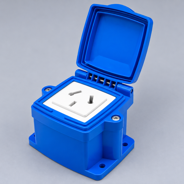 MIG (C801) CAJA CAPSULADA EXT. 10 A. TOMA C/N AZUL