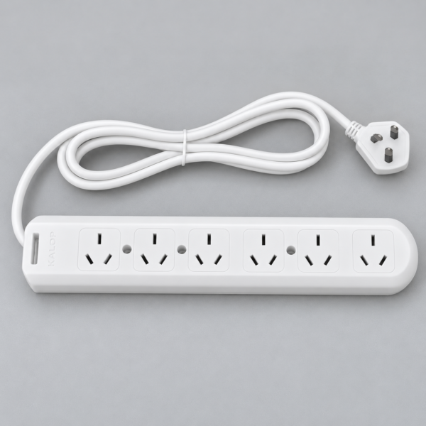 KALOP (KD50408) ZAPATILLA 6 TOMAS CON CABLE 1.5 MT (B/30)